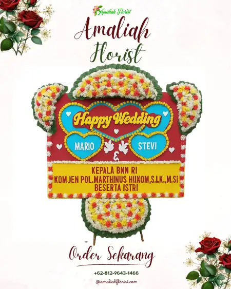 Papan Bunga Pernikahan Krucil